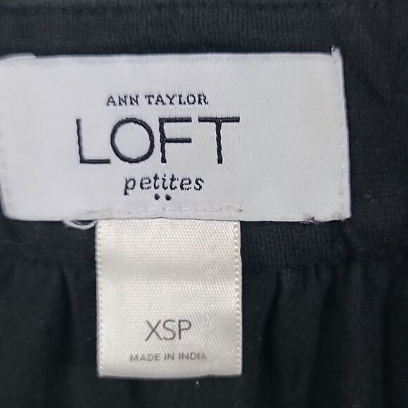 Ann Taylor LOFT Petites XSP Black Embroidered Jersey Knit Shift Dress Women’s XS - Picture 3 of 8